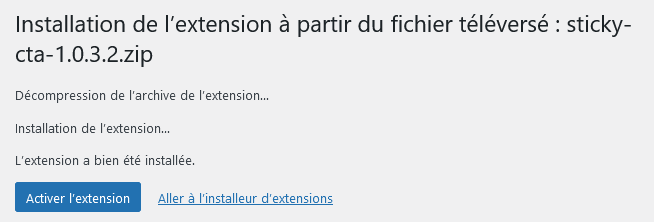 activer l'extension