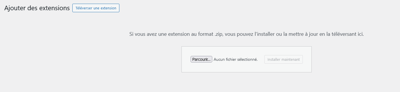 ajouter une extension parcourir
