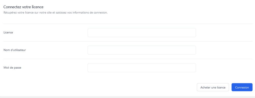 connectez votre licence