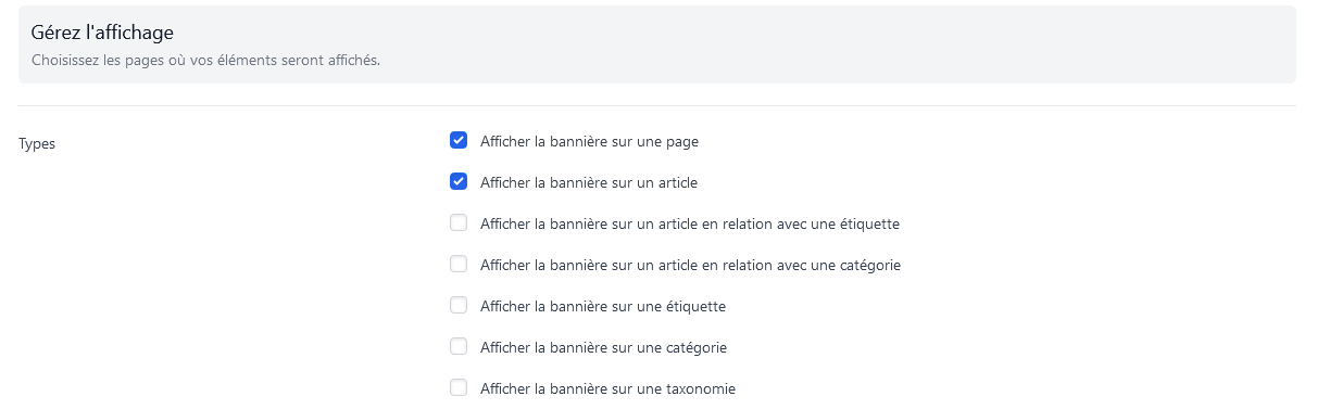 gérer affichage sticky cta
