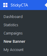 new banner menu sticky